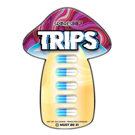 Trips Capsules 5 count – by sporesMD Best Sales Price - Edibles