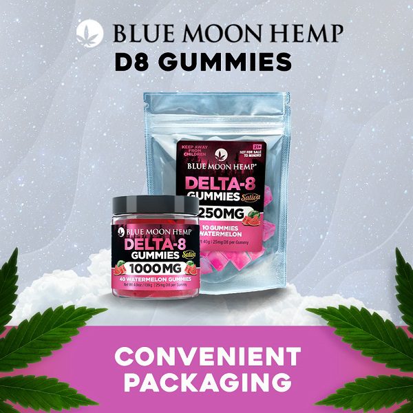 Blue Moon Hemp Delta 8 Watermelon Gummies 250mg-2000mg Best Sales Price - Gummies