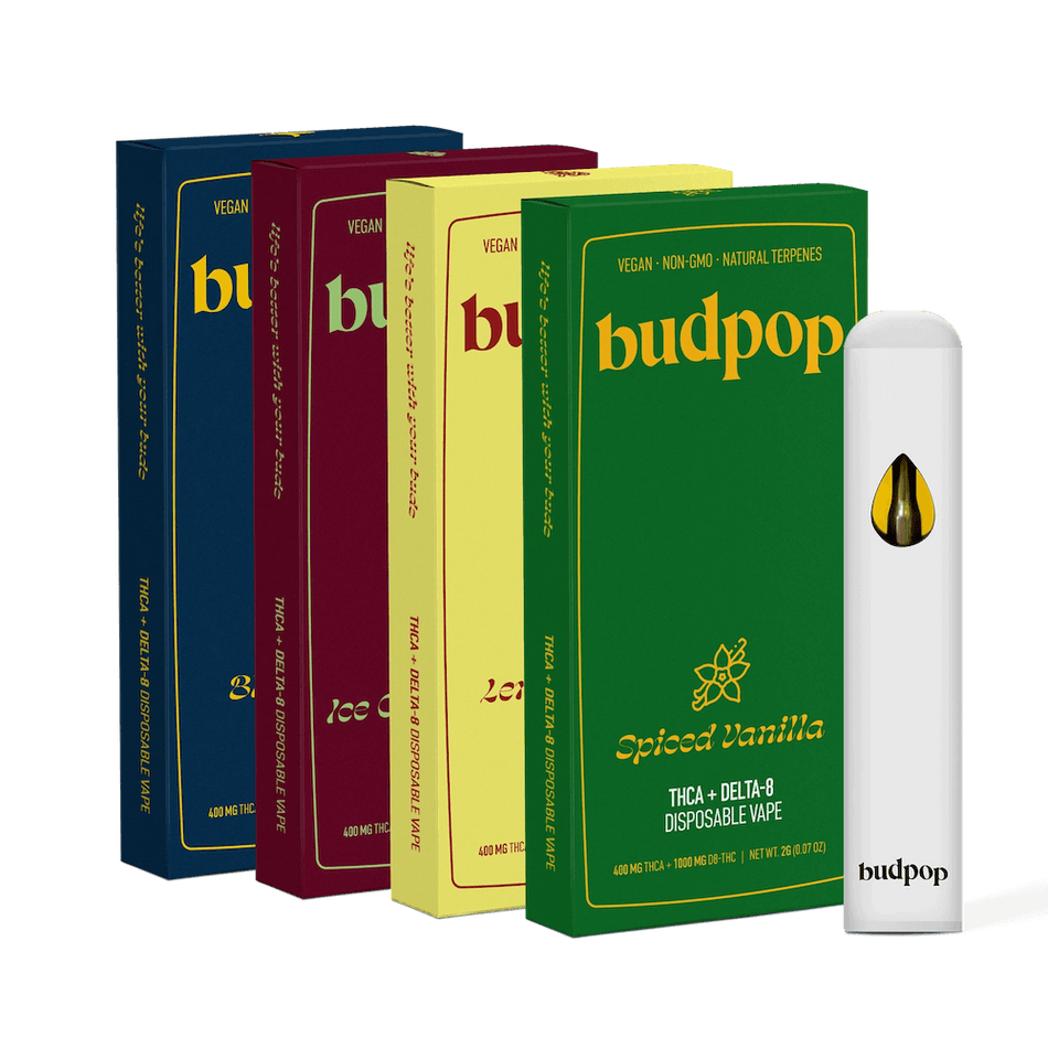 BudPop All Flavors 4-Pack THCa Disposable Vapes