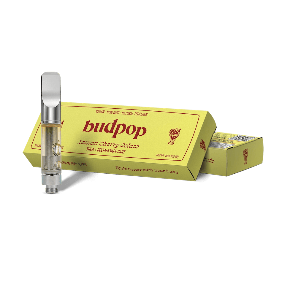 BudPop Lemon Cherry Gelato Vape Cartridge – THCa &amp; Delta 8