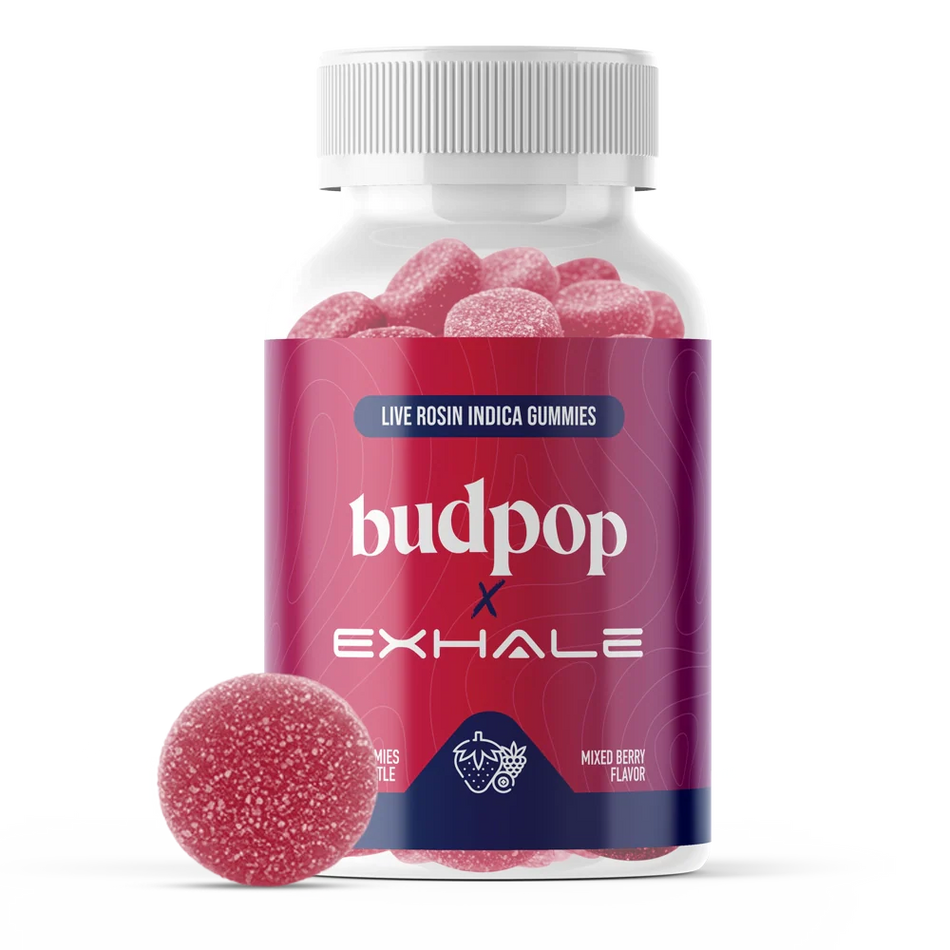 BudPop D9 Live Rosin Indica Gummies