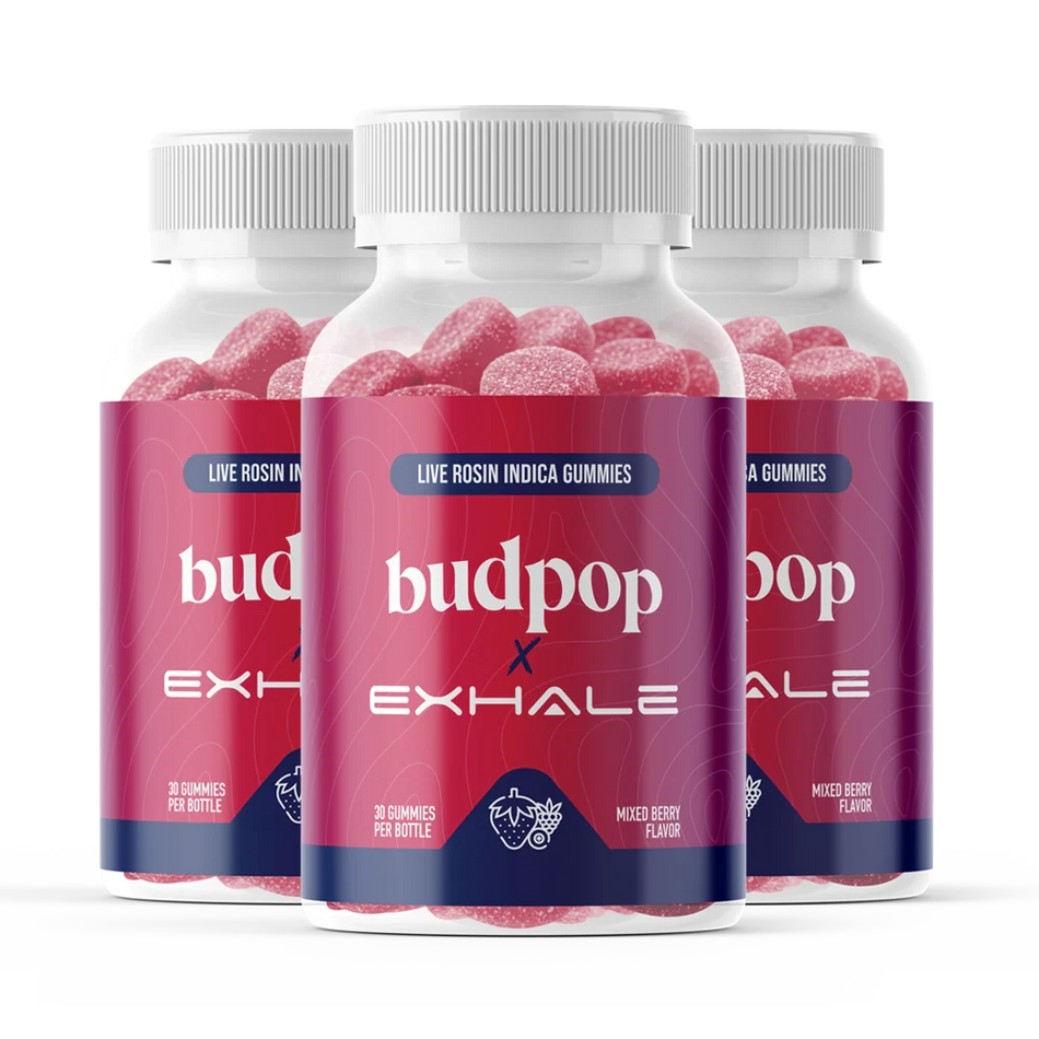 BudPop D9 Live Rosin Indica Gummies