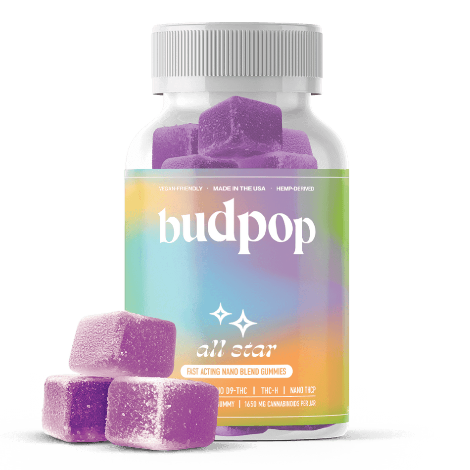BudPop All Star Relief Gummies – THCH+D9+HHC+THCP