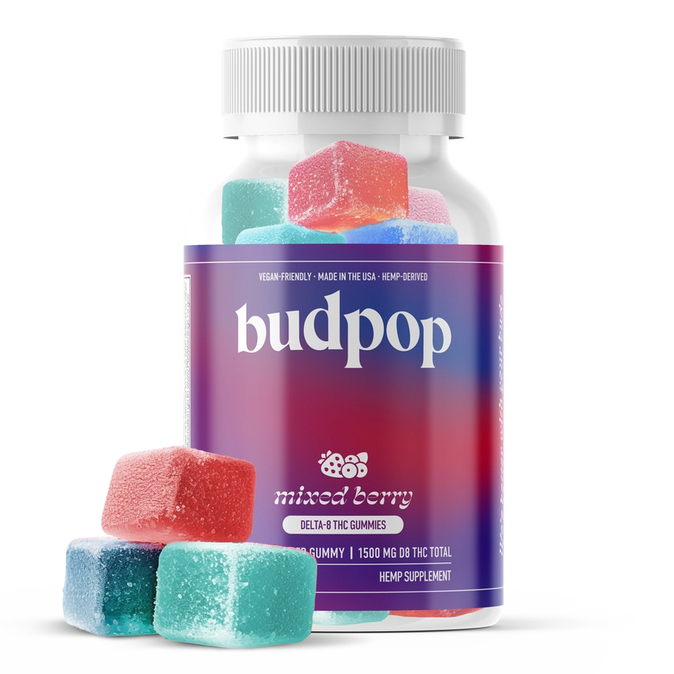 BudPop Delta-8 50mg Gummies – Mixed Berry
