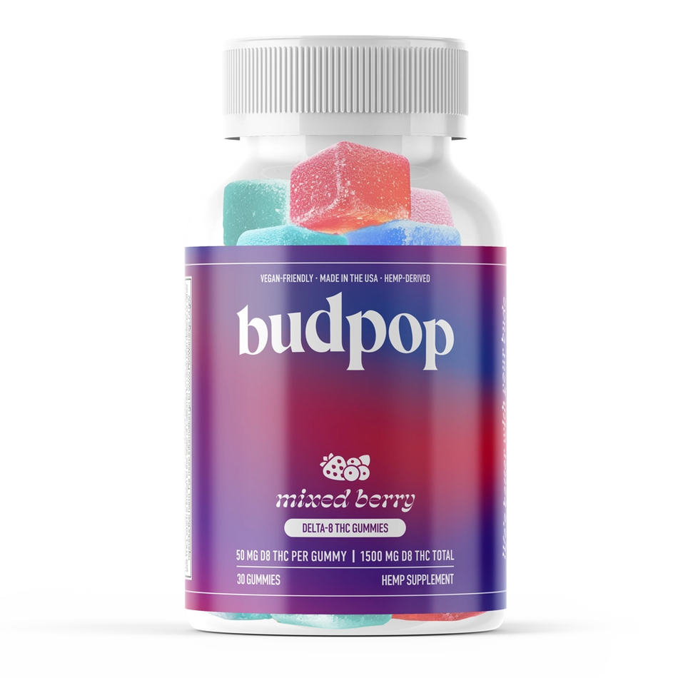 BudPop Delta-8 50mg Gummies – Mixed Berry