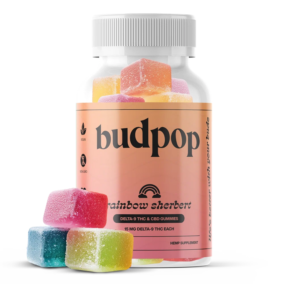 BudPop 450 mg Edible-D9+Live Resin Gummies