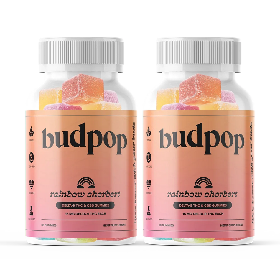 BudPop 450 mg Edible-D9+Live Resin Gummies
