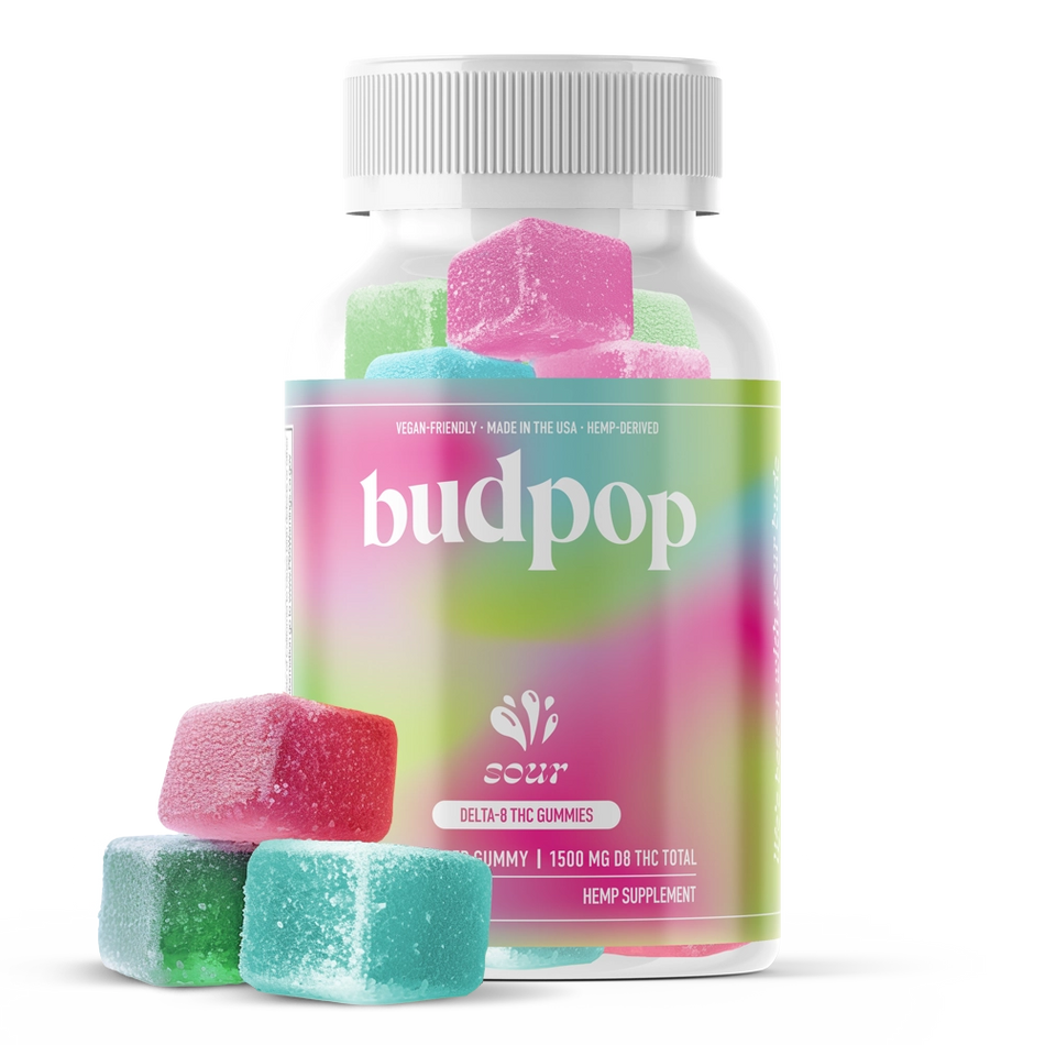 BudPop Delta-8 50mg Gummies – Sour