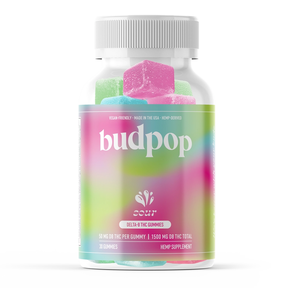 BudPop Delta-8 50mg Gummies – Sour