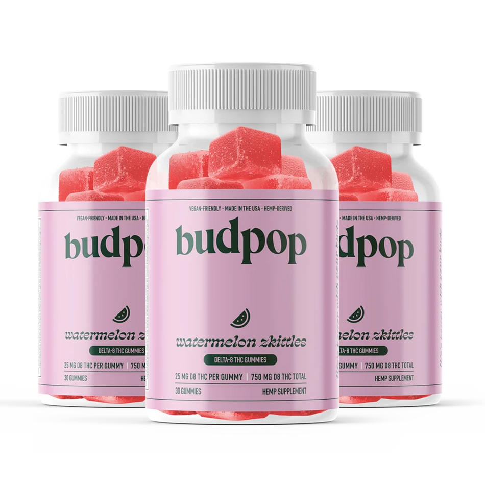 BudPop Delta-8 Watermelon Zkittlez Gummies (750mg)