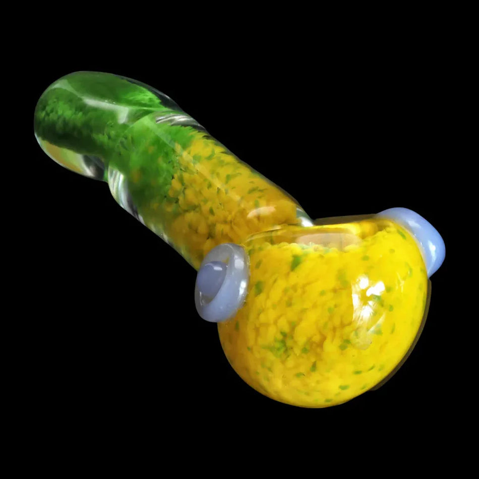 Smoke Cartel Tri-Color Frit Flat Spoon Pipe - 3.5 in.