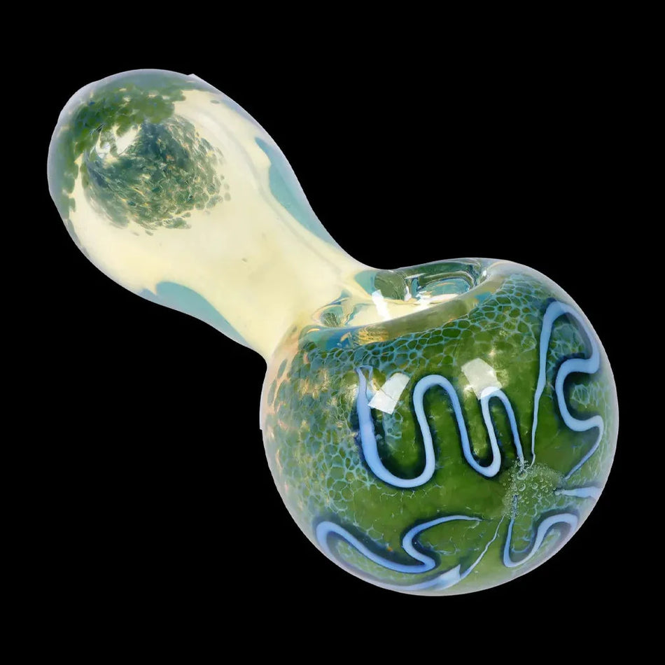Smoke Cartel Frit Fumed with Piping Spoon Pipe - 2.5 in.