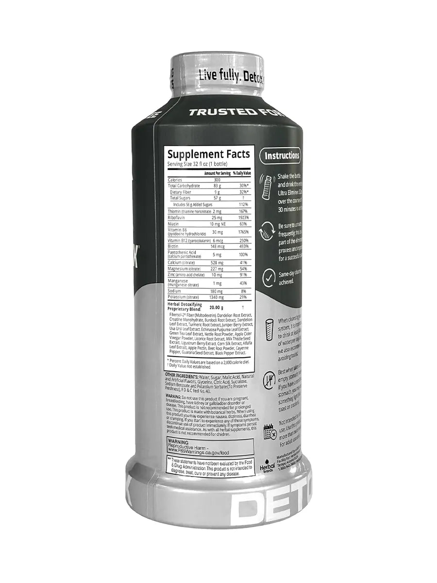 Straw-Mango Herbal Clean Ultra Eliminex Ultimate Cleanse Same-Day Detox 32 fl oz