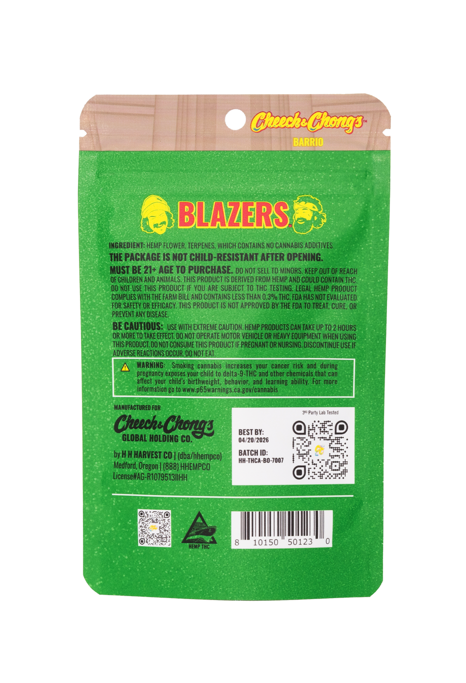 Cheech and Chongs Blazers – Barrio – THCa Eighth — Direct From Cheech & Chong