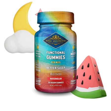 Royal Mushroom Better Sleep Kids Reishi Gummies Watermelon Flavor Best Sales Price - Gummies