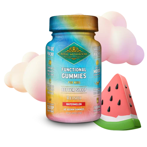 Royal Mushroom Better Sleep Kids Reishi Gummies Watermelon Flavor Best Sales Price - Gummies