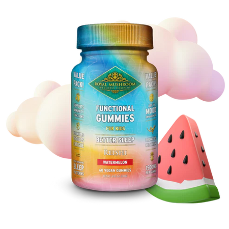 Royal Mushroom Better Sleep Kids Reishi Gummies Watermelon Flavor Best Sales Price - Gummies