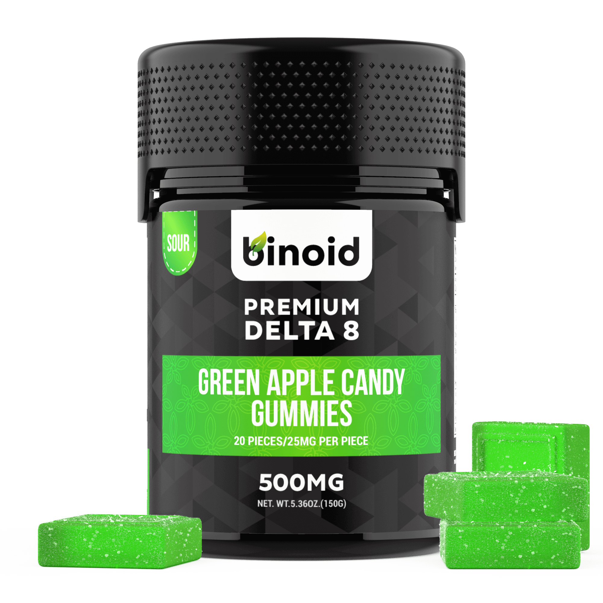 Binoid Delta 8 THC Gummies - Green Apple Candy Best Sales Price - Gummies