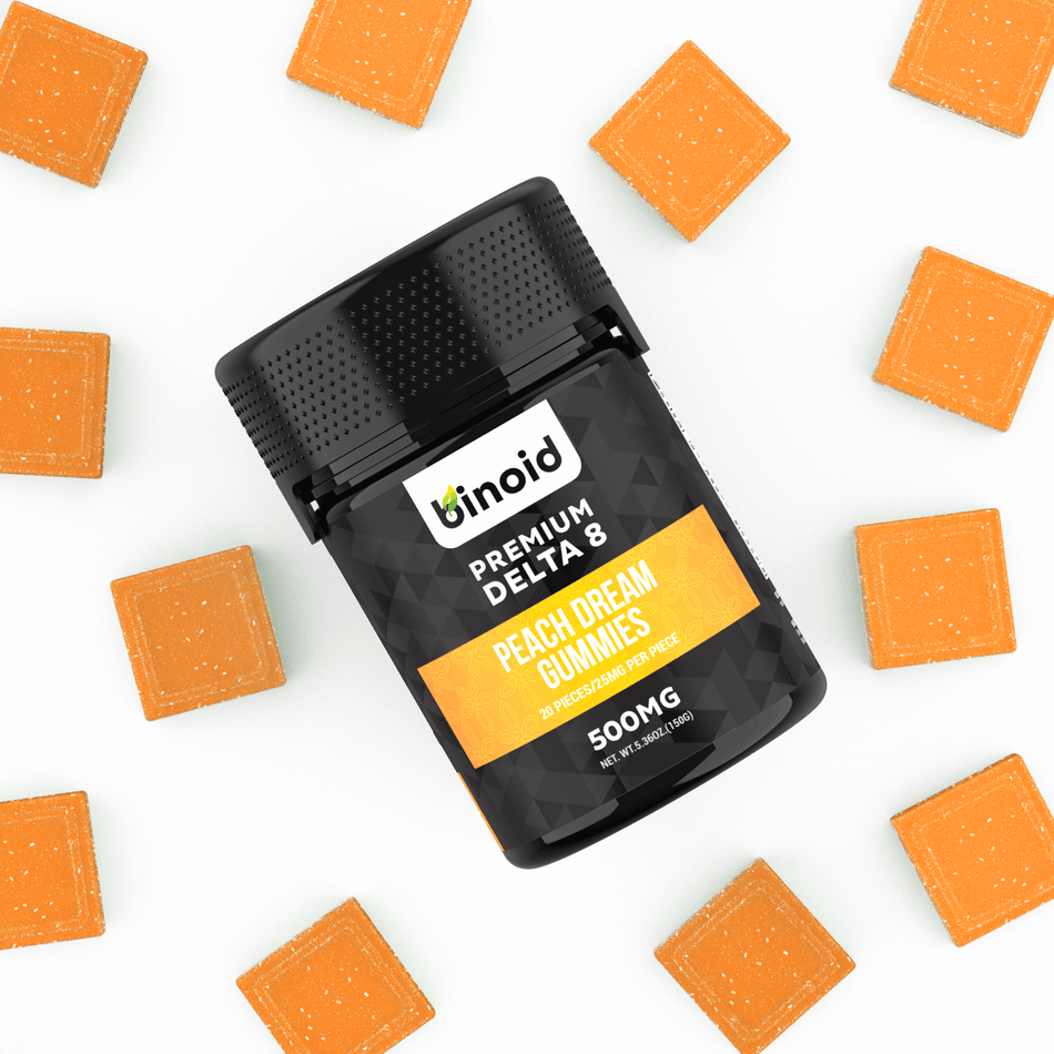 Binoid Delta 8 THC Gummies - Peach Dream Best Sales Price - Gummies
