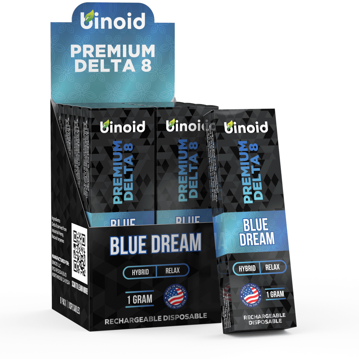 Binoid Delta 8 THC Vape Cartridge - Blue Dream Best Sales Price - Vape Cartridges