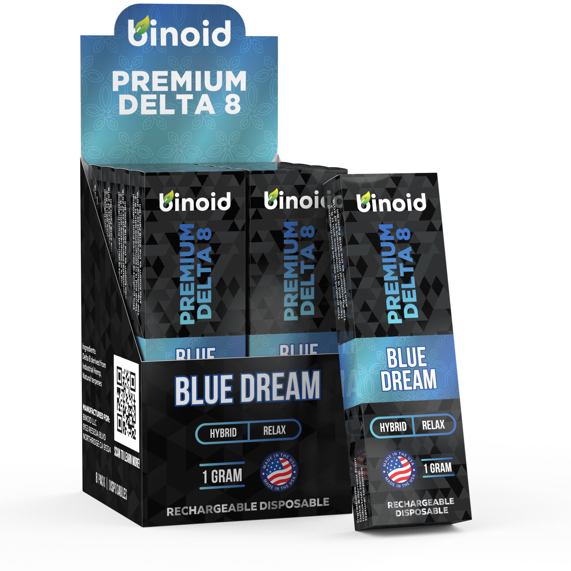 Binoid Delta 8 THC Vape Cartridge - Blue Dream Best Sales Price - Vape Cartridges