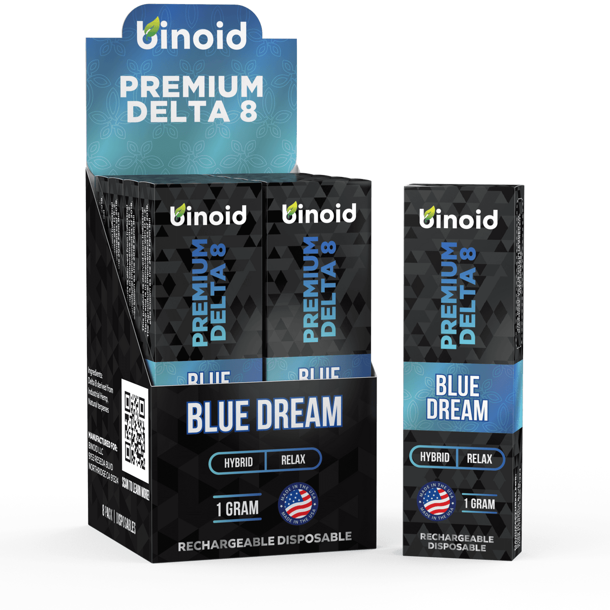 Binoid Delta 8 THC Vape Cartridge - Blue Dream Best Sales Price - Vape Cartridges
