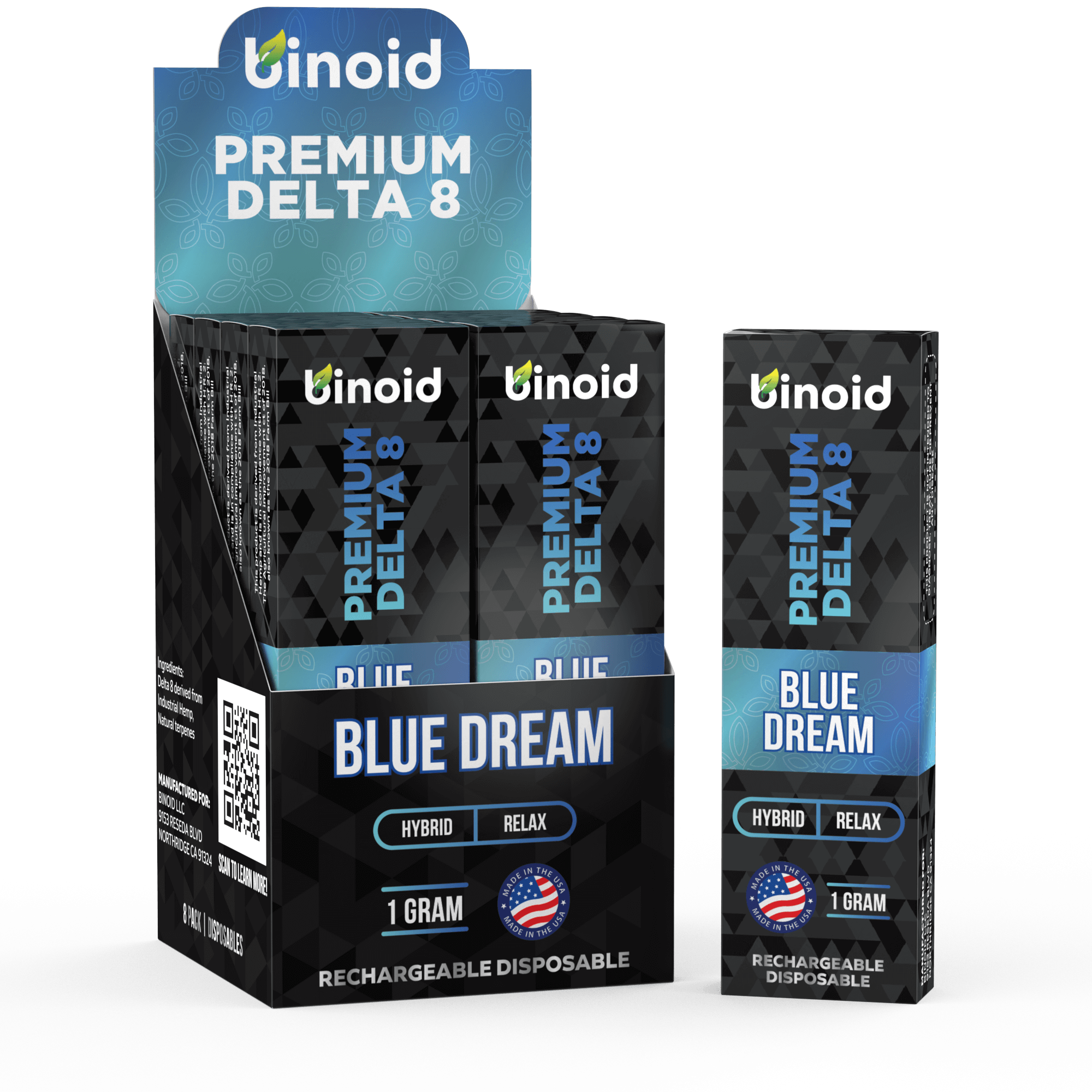 Binoid Delta 8 THC Vape Cartridge - Blue Dream Best Sales Price - Vape Cartridges