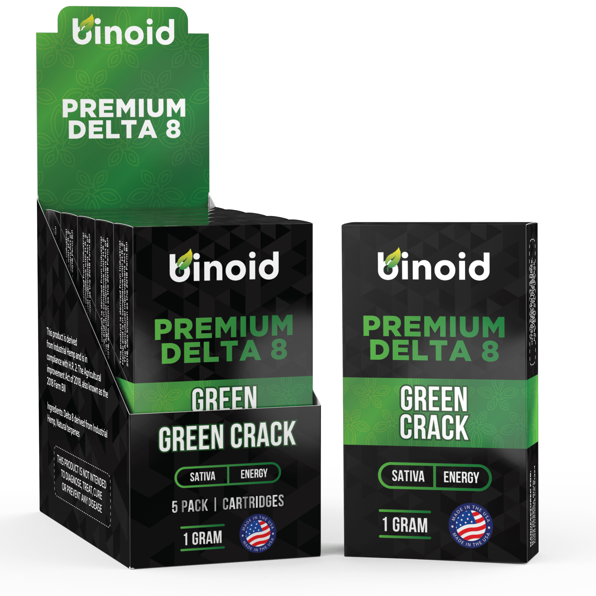 Binoid Delta 8 THC Vape Cartridge - Green Crack Best Sales Price - Vape Cartridges
