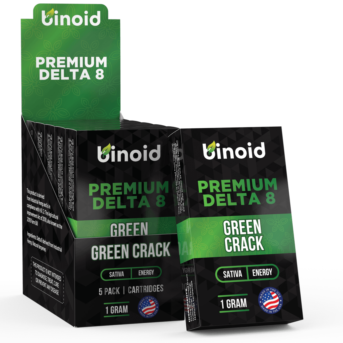 Binoid Delta 8 THC Vape Cartridge - Green Crack Best Sales Price - Vape Cartridges