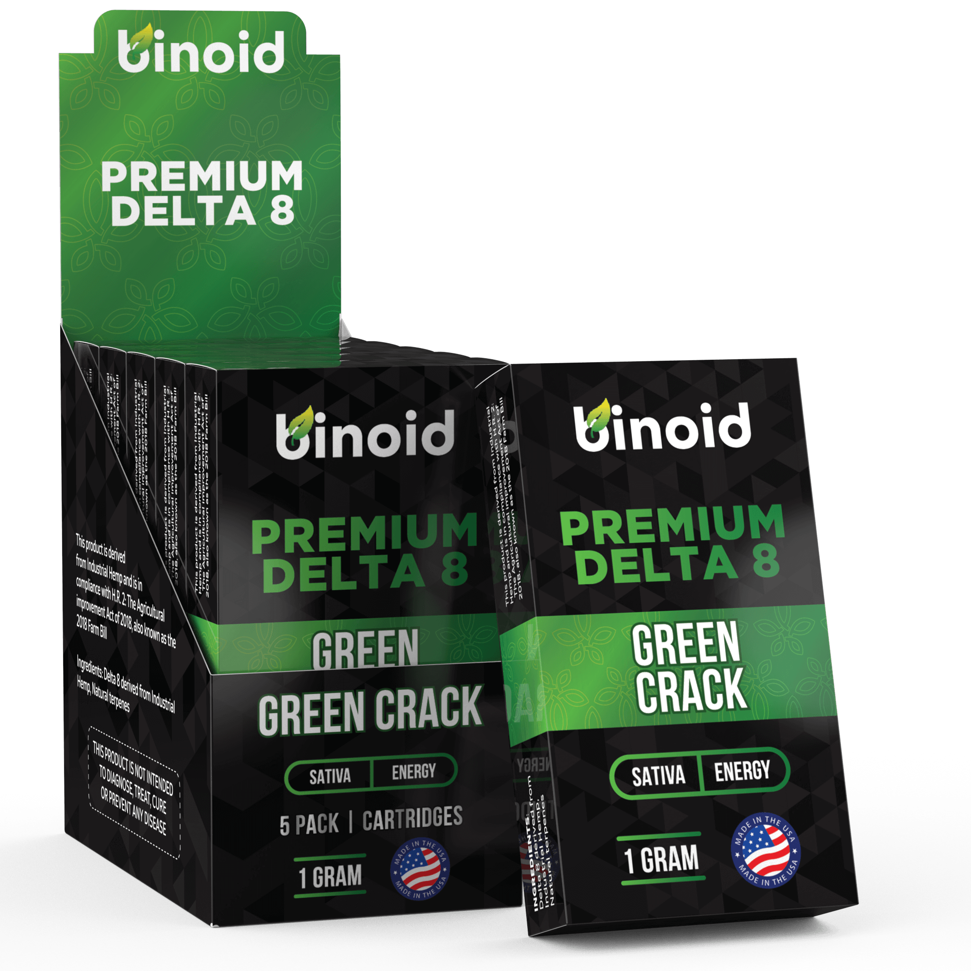 Binoid Delta 8 THC Vape Cartridge - Green Crack Best Sales Price - Vape Cartridges