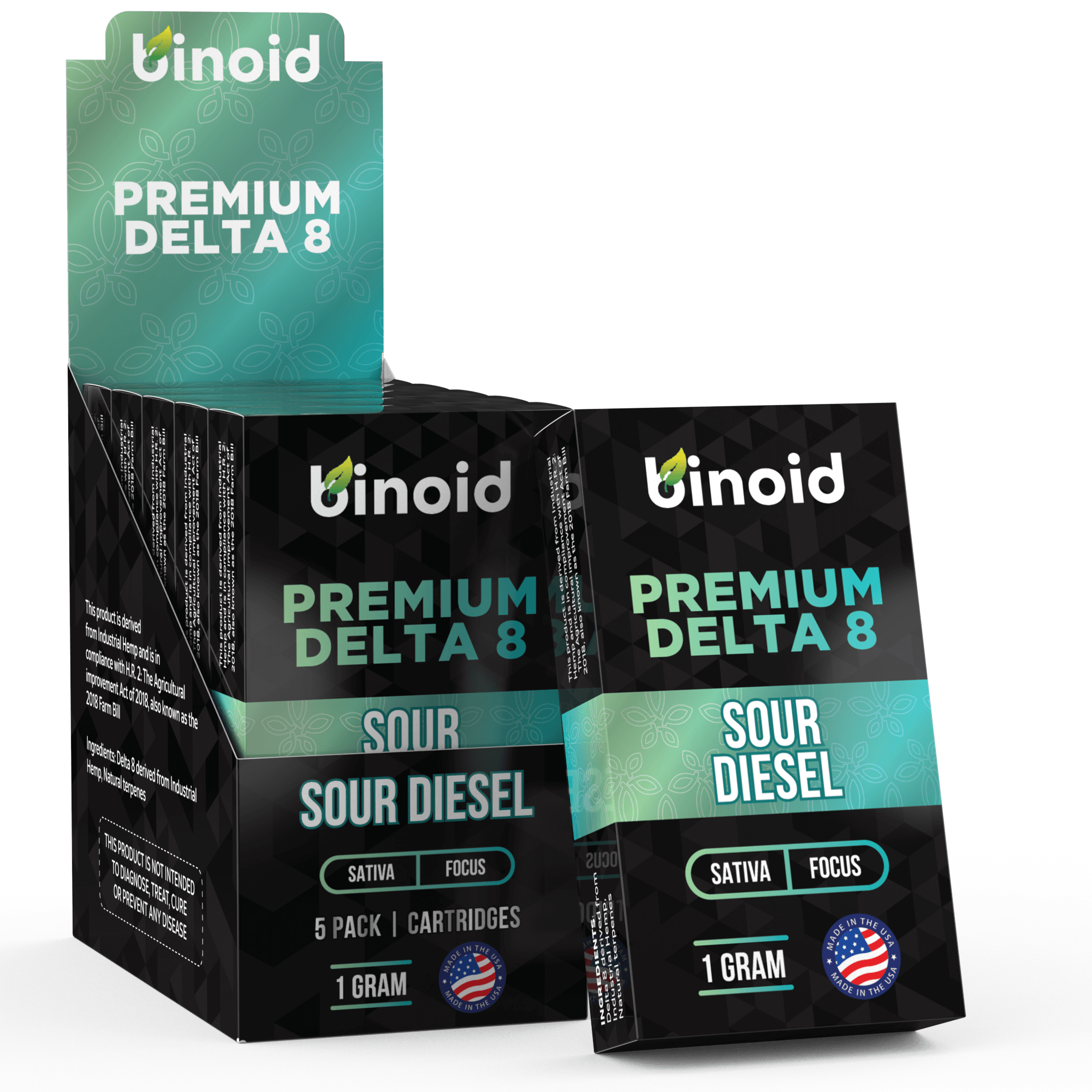 Binoid Delta 8 THC Vape Cartridge - Sour Diesel Best Sales Price - Vape Cartridges