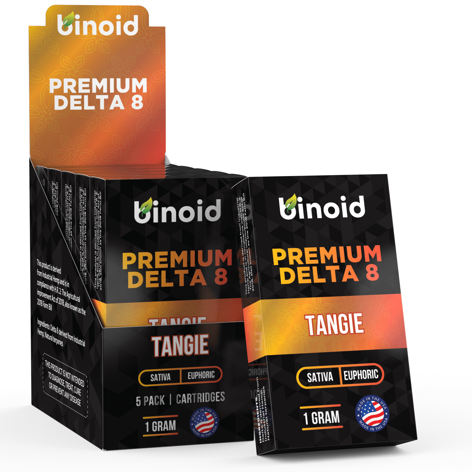 Binoid Delta 8 THC Vape Cartridge - Tangie Best Sales Price - Vape Cartridges