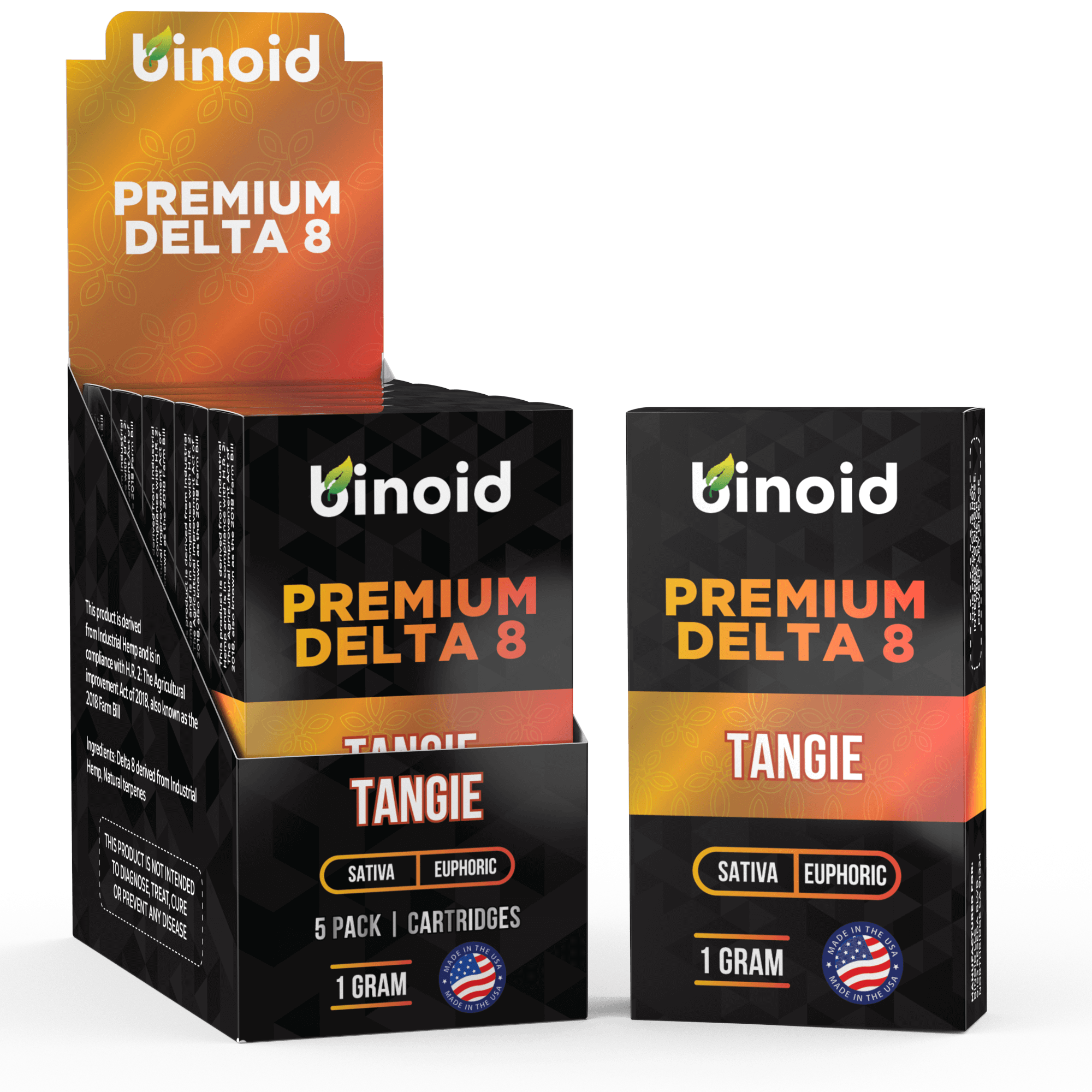 Binoid Delta 8 THC Vape Cartridge - Tangie Best Sales Price - Vape Cartridges