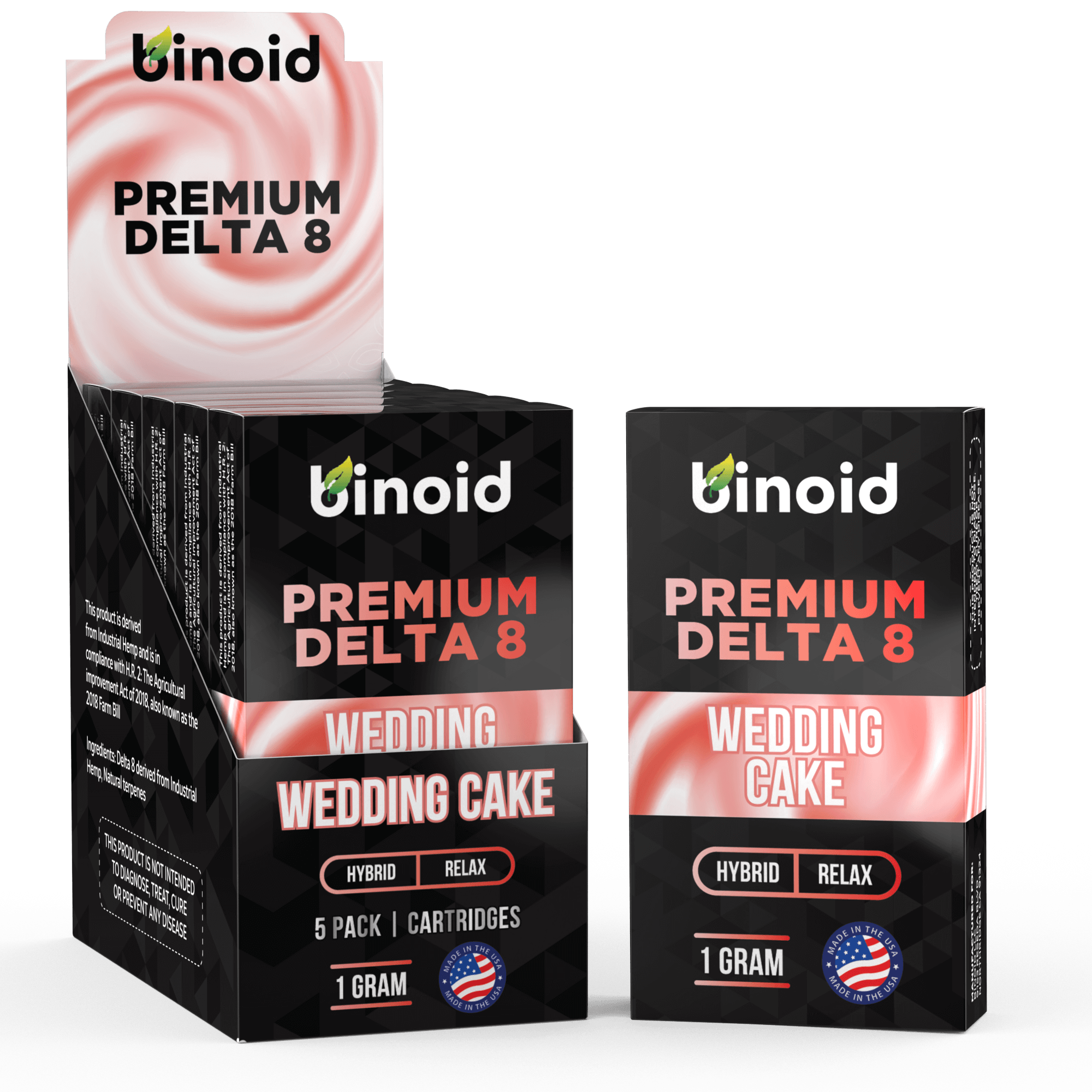 Binoid Delta 8 THC Vape Cartridge - Wedding Cake Best Sales Price - Vape Cartridges