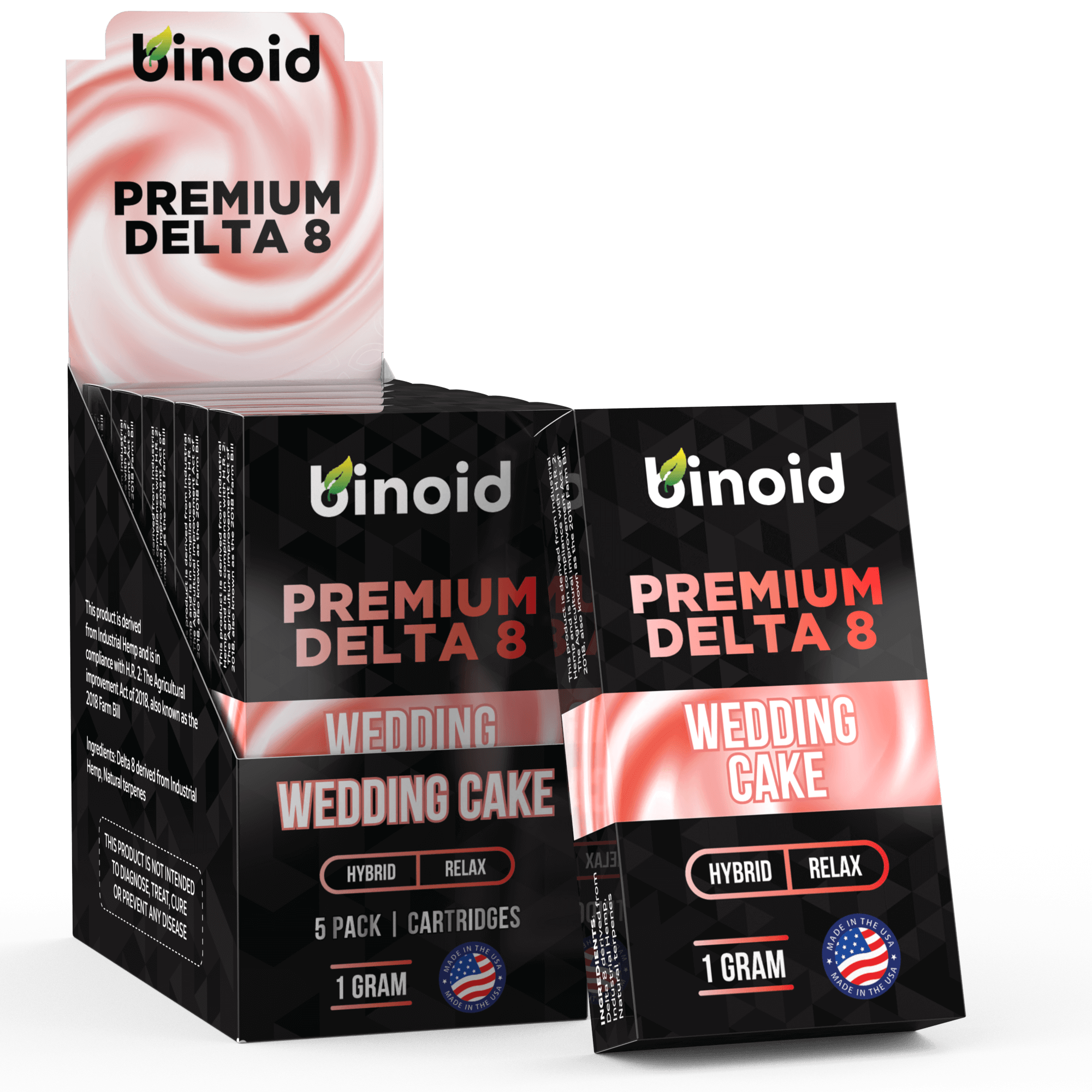 Binoid Delta 8 THC Vape Cartridge - Wedding Cake Best Sales Price - Vape Cartridges