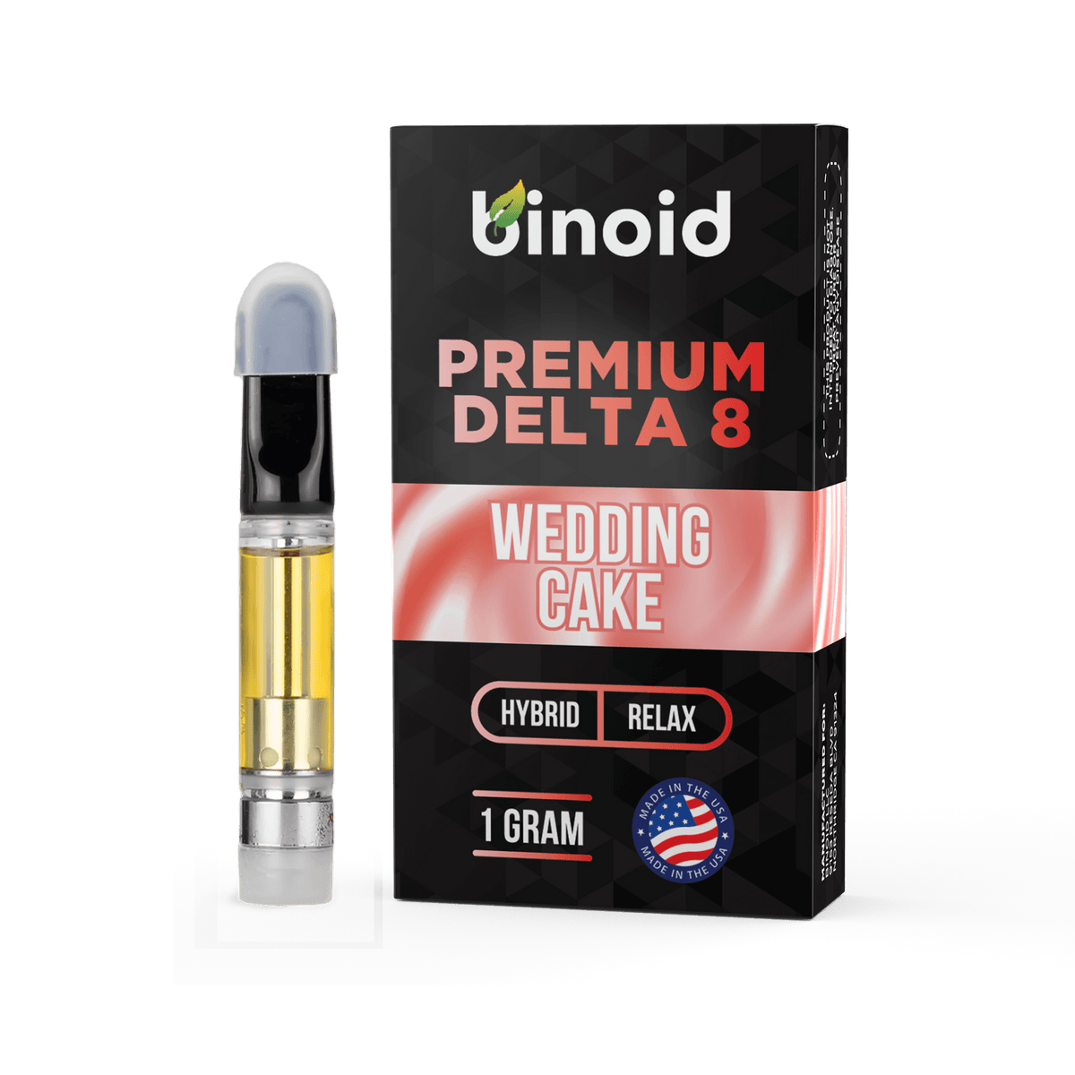 Binoid Delta 8 THC Vape Cartridge - Wedding Cake Best Sales Price - Vape Cartridges