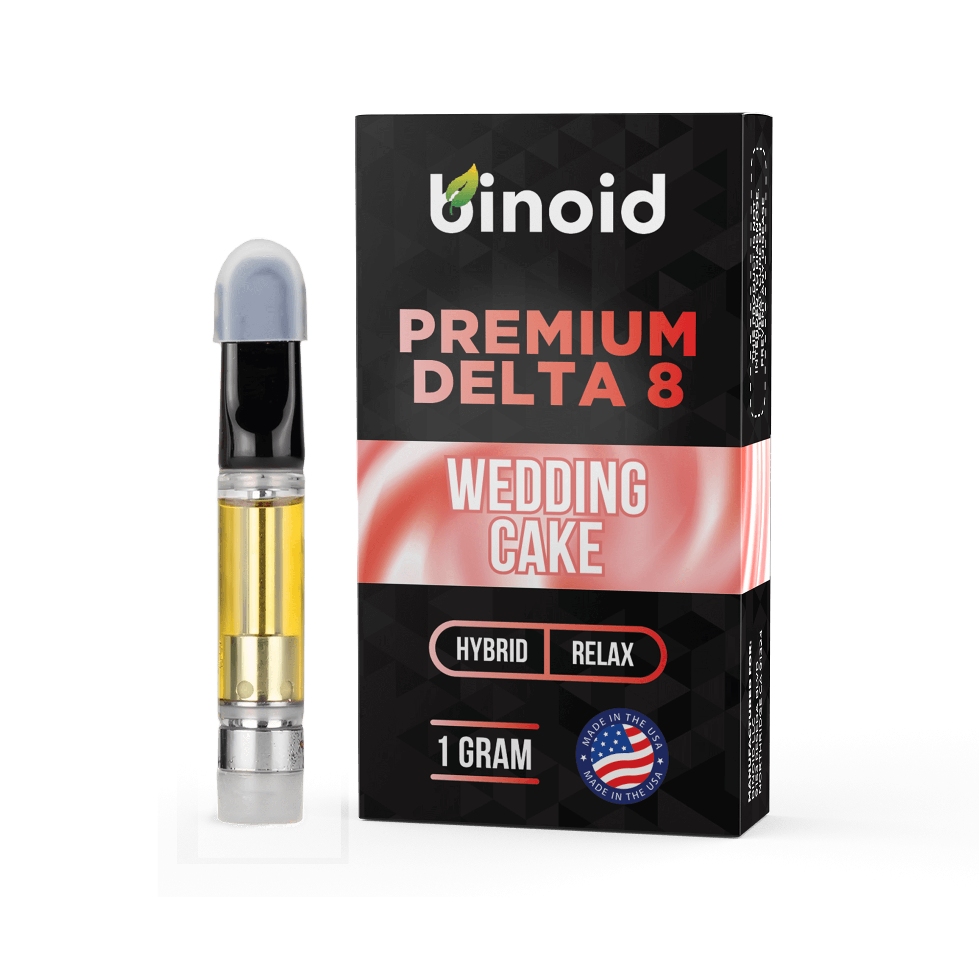 Binoid Delta 8 THC Vape Cartridge - Wedding Cake Best Sales Price - Vape Cartridges