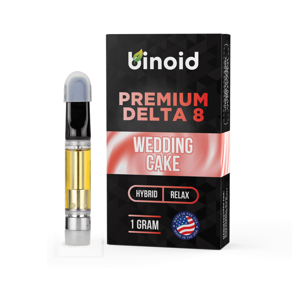 Binoid Delta 8 THC Vape Cartridge - Wedding Cake Best Sales Price - Vape Cartridges
