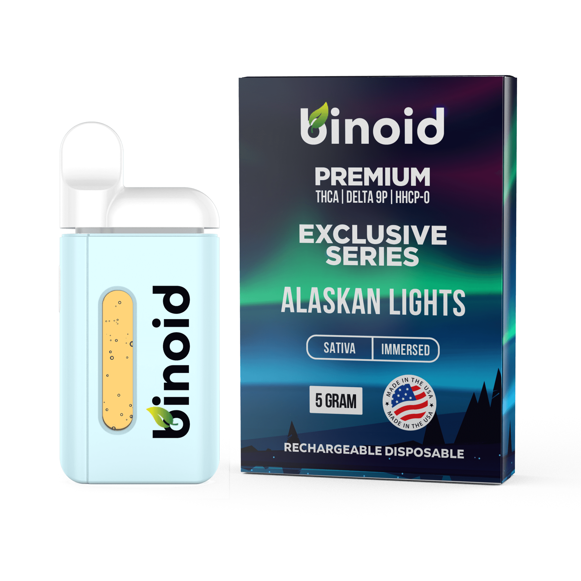Binoid Exclusive Series 5 Gram Disposable Vape - Alaskan Lights Best Sales Price - Vape Pens
