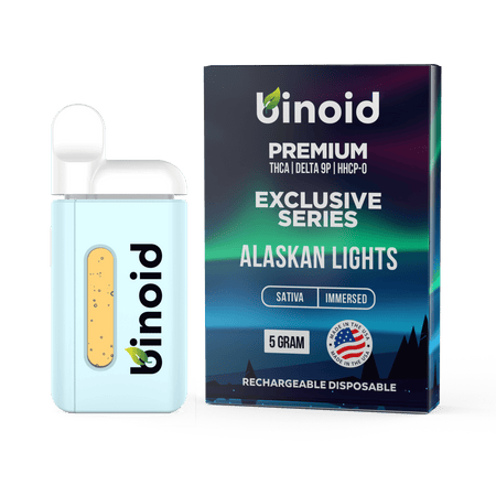 Binoid Exclusive Series 5 Gram Disposable Vape - Alaskan Lights Best Sales Price - Vape Pens