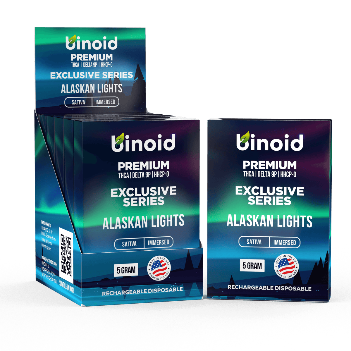 Binoid Exclusive Series 5 Gram Disposable Vape - Alaskan Lights Best Sales Price - Vape Pens