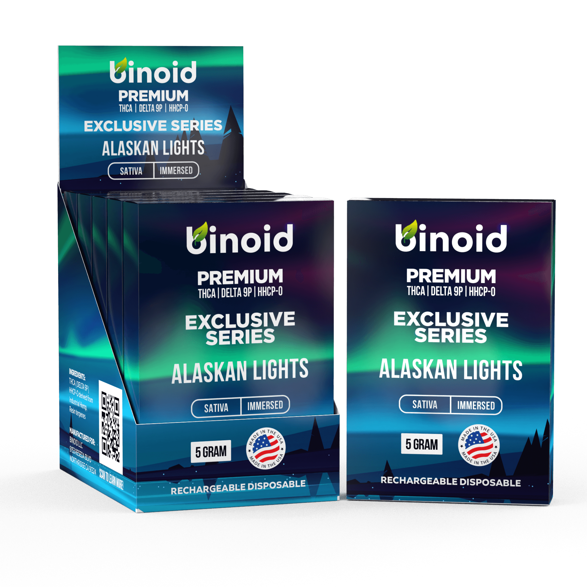 Binoid Exclusive Series 5 Gram Disposable Vape - Alaskan Lights Best Sales Price - Vape Pens