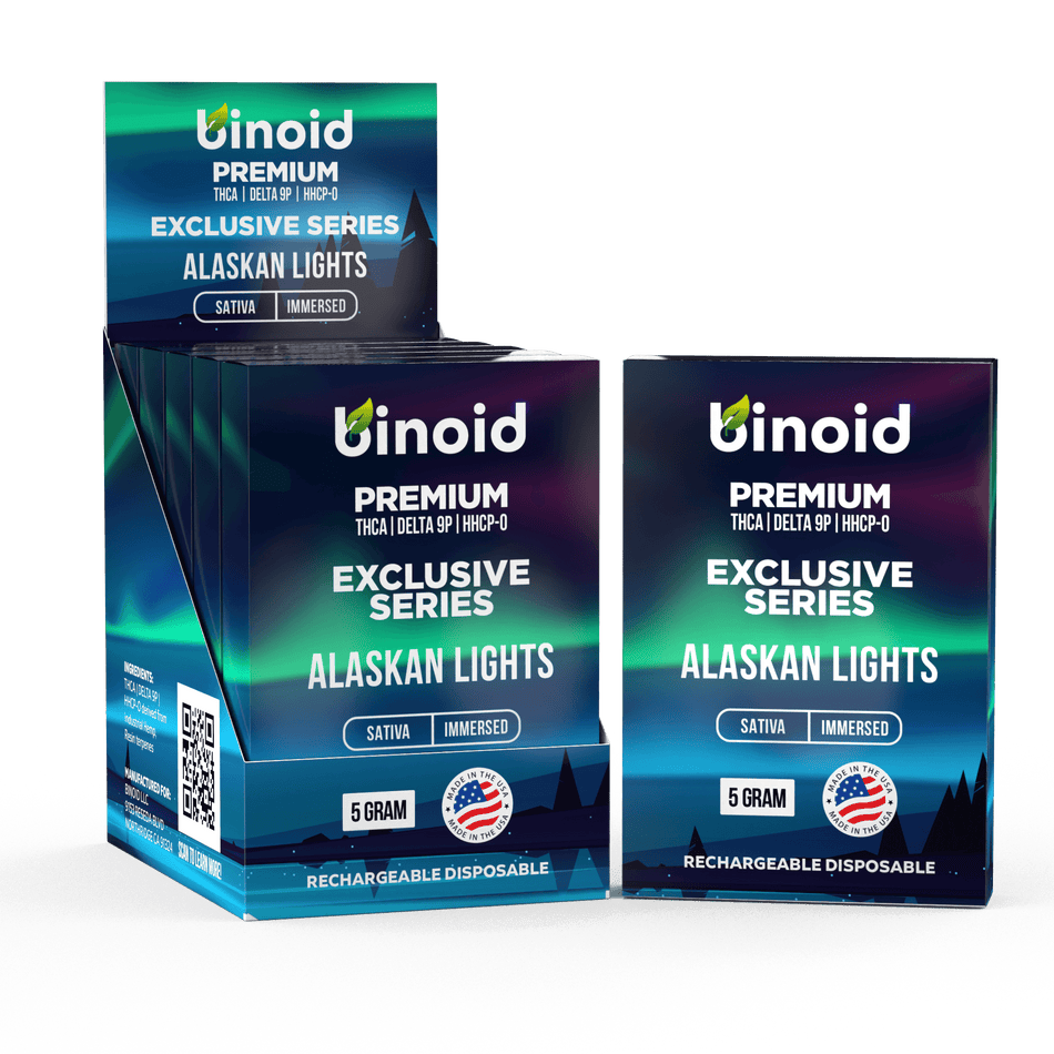 Binoid Exclusive Series 5 Gram Disposable Vape - Alaskan Lights Best Sales Price - Vape Pens