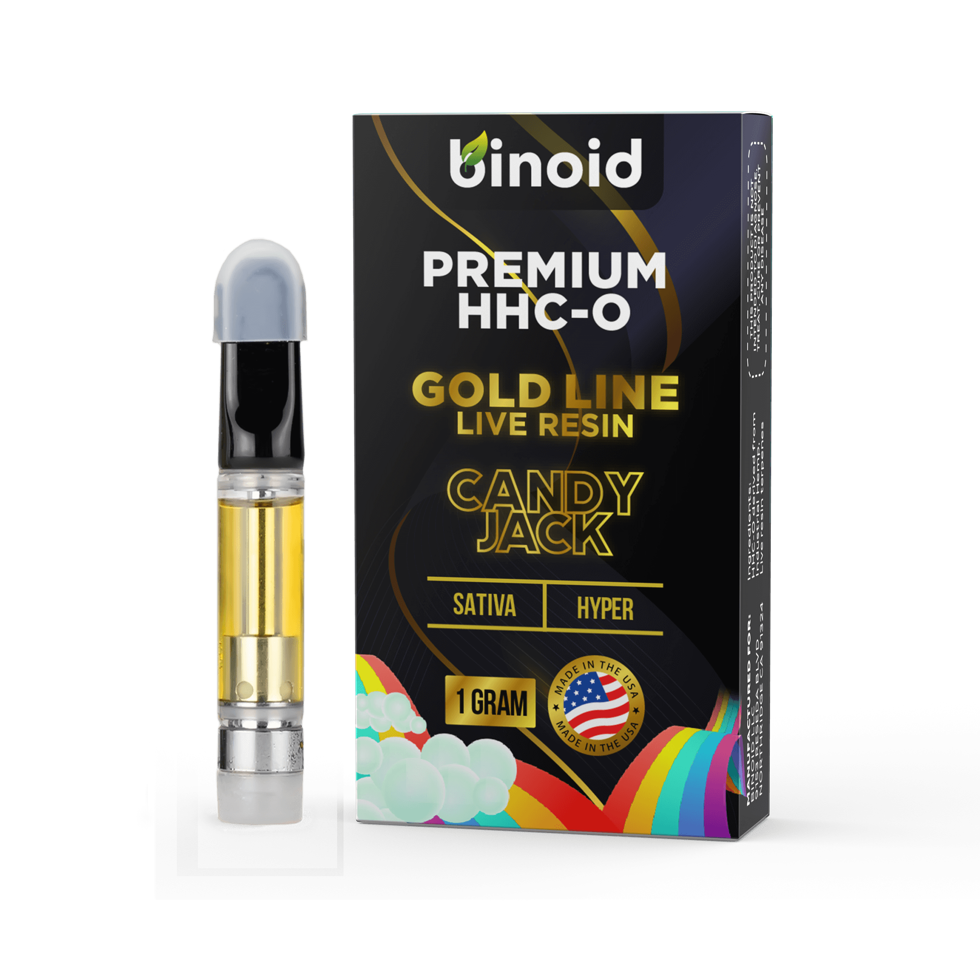 Binoid HHC-O Live Resin Vape Cartridge - Candy Jack Best Sales Price - Vape Cartridges