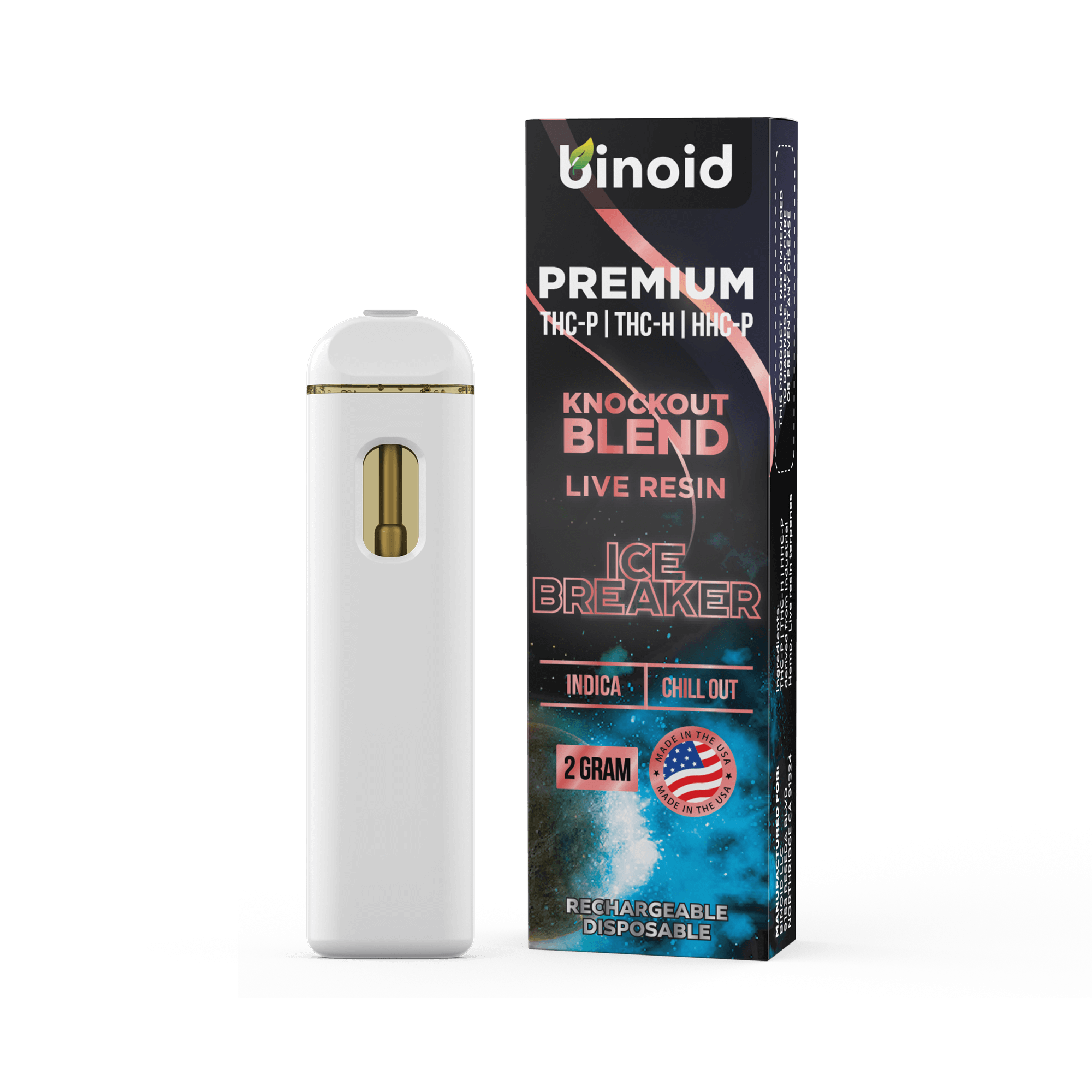 Binoid Knockout Blend Live Resin Disposable - 2 Gram Best Sales Price - Vape Pens