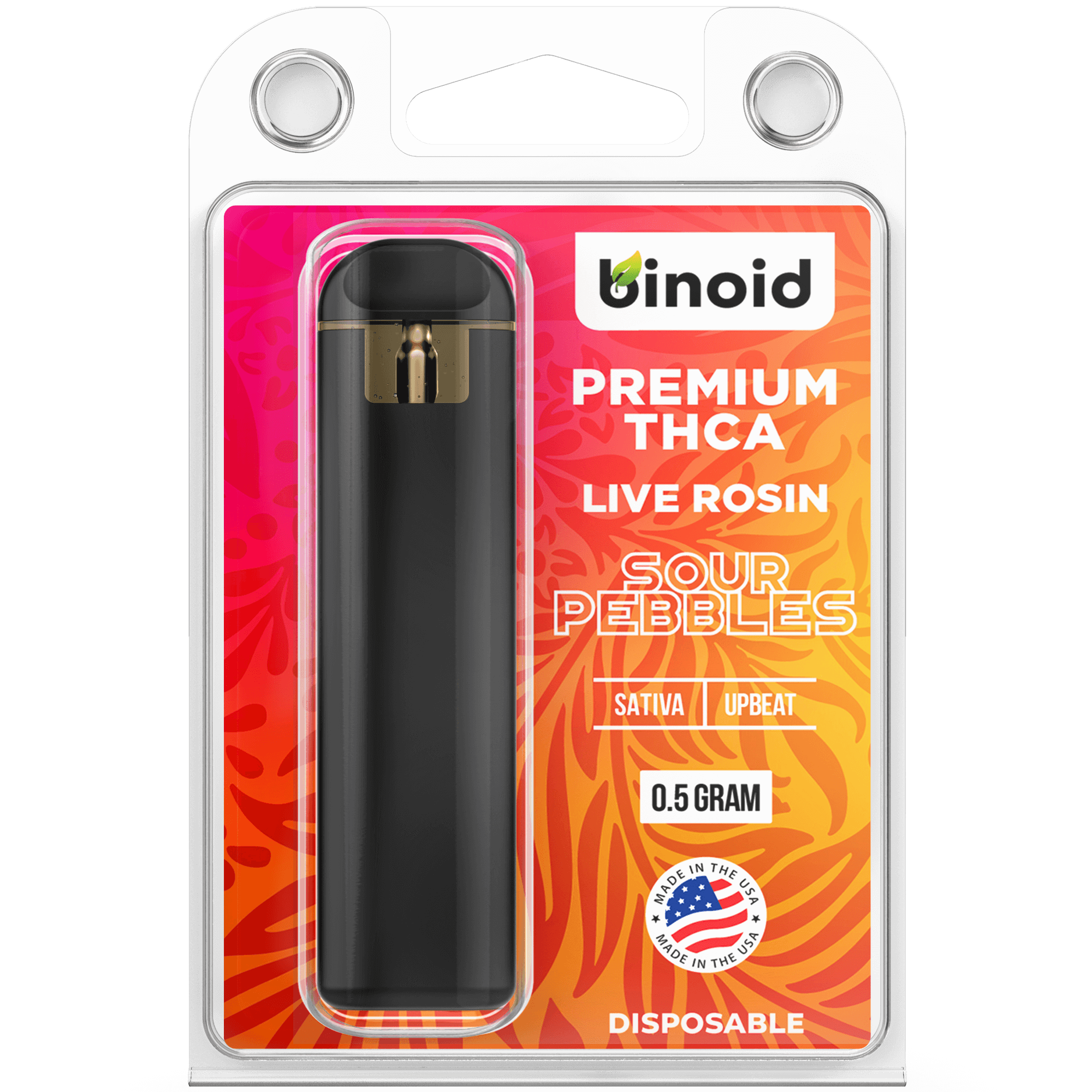 Binoid THCA Disposable Vape Sour Pebbles - Live Rosin Best Sales Price - Vape Pens