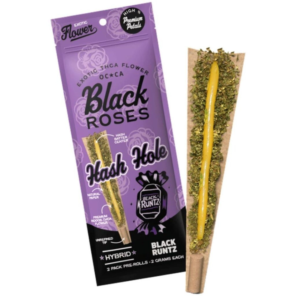 Black Roses THCa Hash Holes Pre-Roll 2x 2g