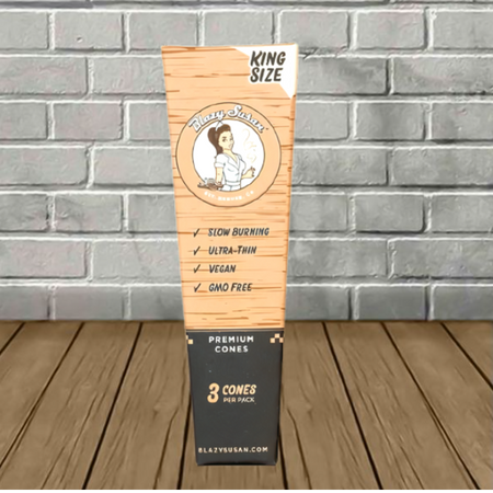 Blazy Susan King Size Unbleached Pre-Rolled Cones 3ct Best Sales Price - Pre-Rolls