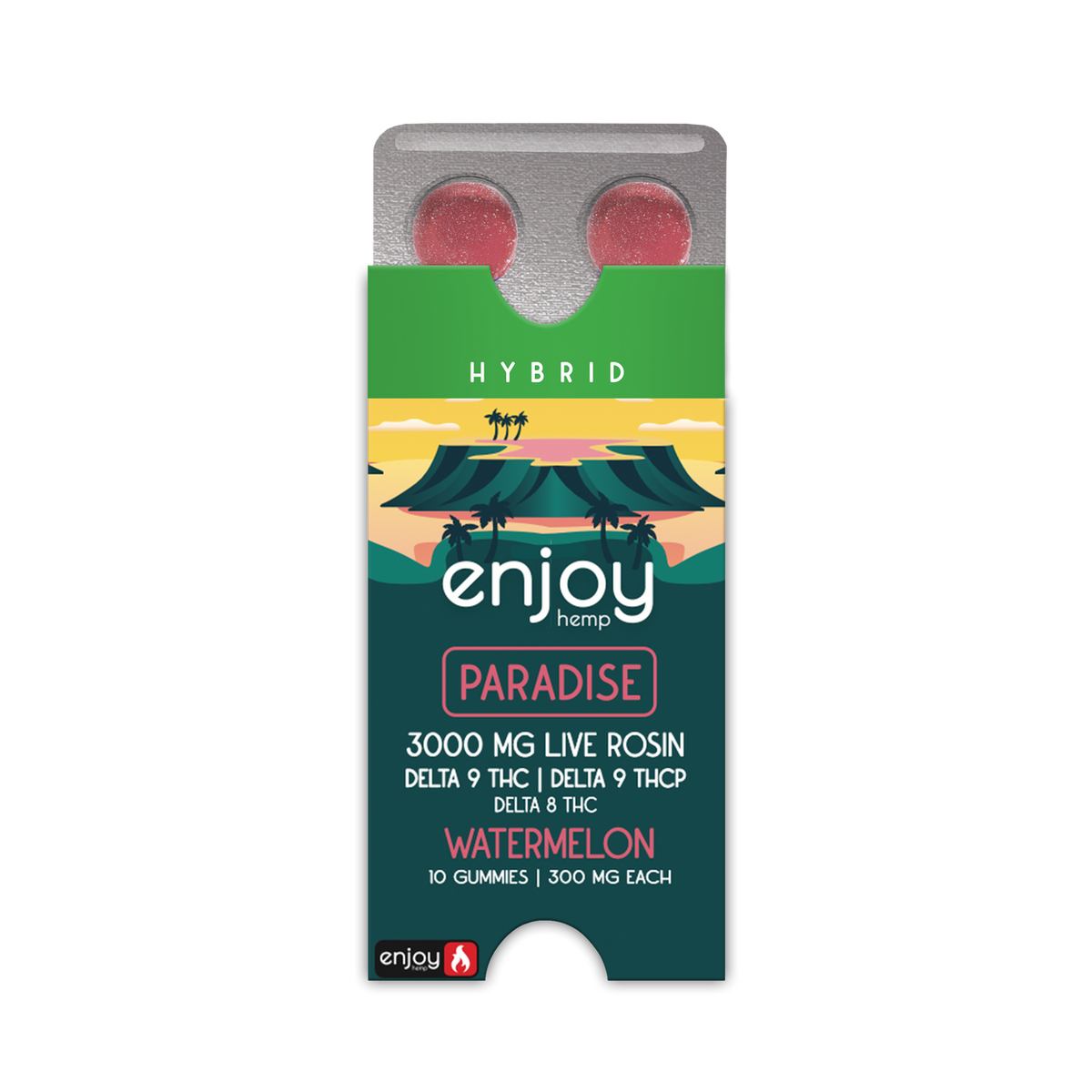 Enjoy Hemp Paradise 3000mg Gummies (300 mg Each | THCP+D9+D8 | 10 Gummies) Best Sales Price - Gummies