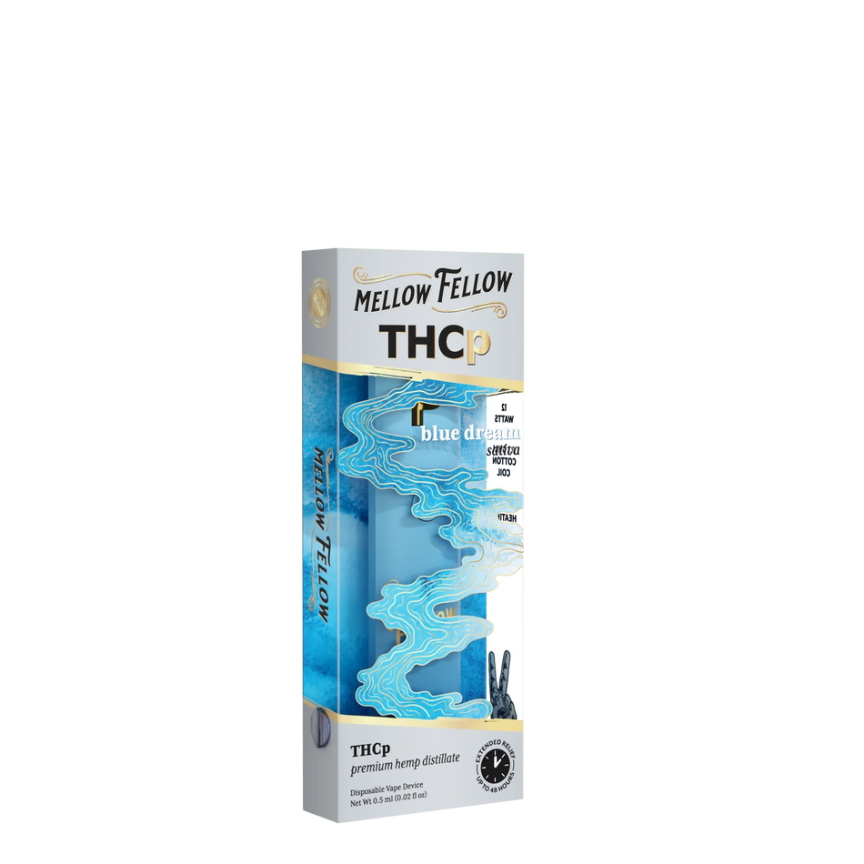 Mellow Fellow THCp 0.5g Disposable Vape - Blue Dream (Sativa) Best Sales Price - Vape Pens